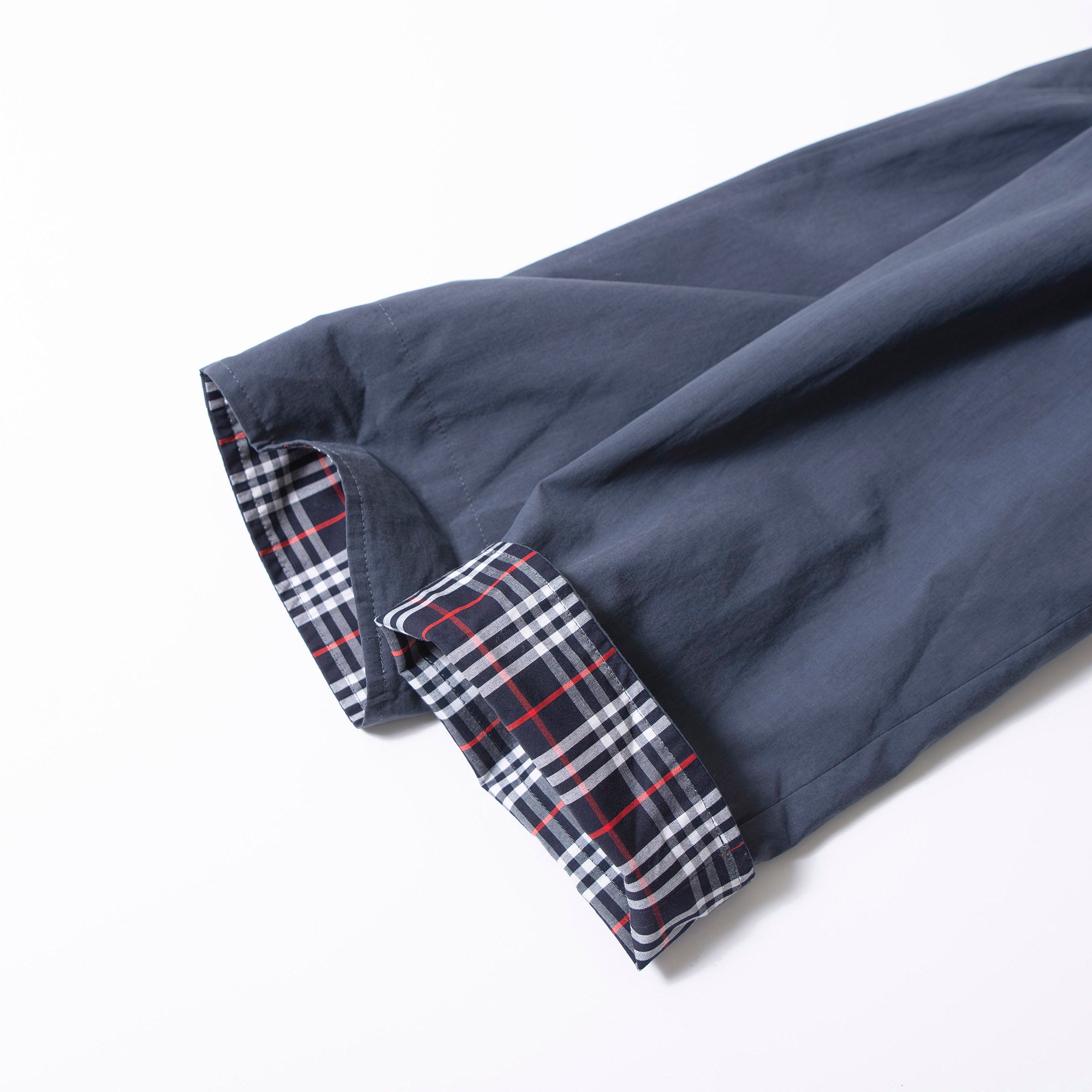 バーバリー BURBERRY フーデッドコート 40 ネイビー ノバチェック レディース メンズ ユニセックス Burberrys モッズコート ロングコート