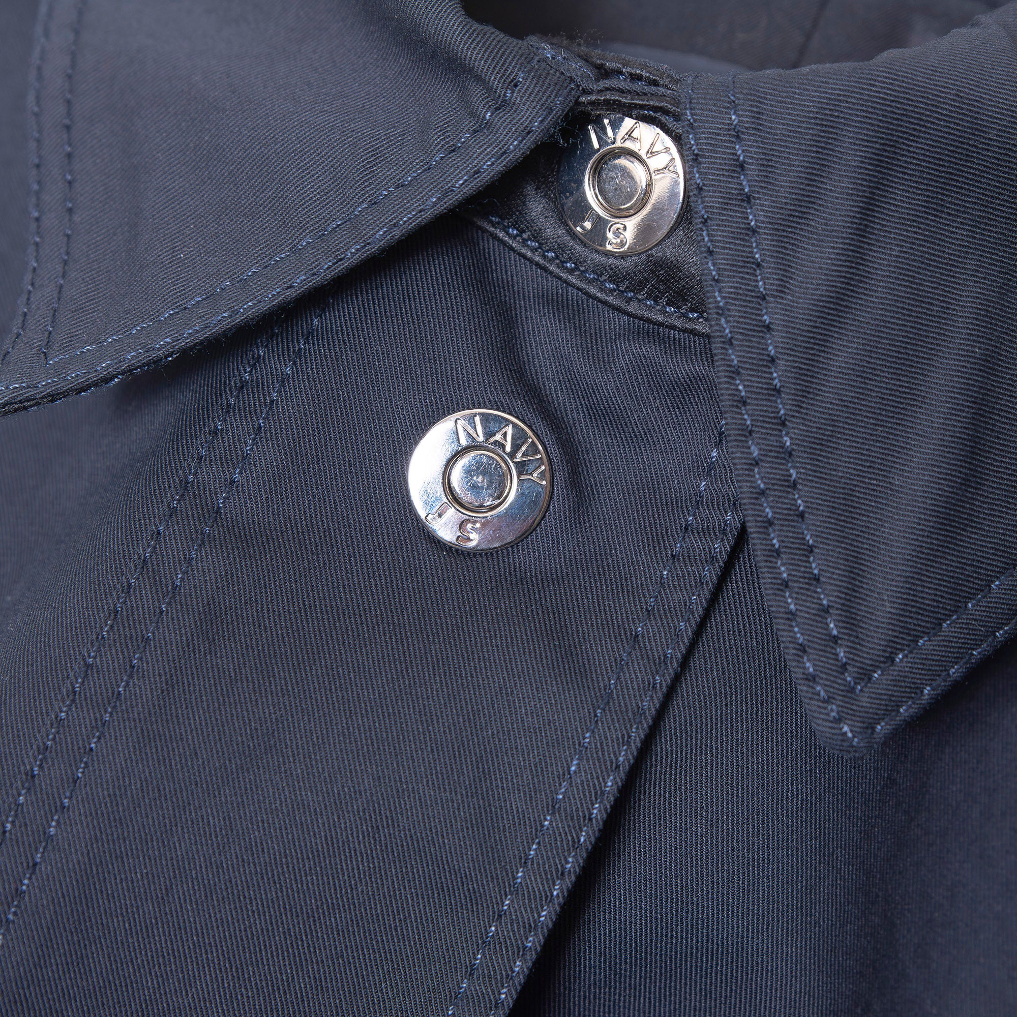 ジルサンダー JIL SANDER NAVY コットンジャケット 34 ネイビー 紺 レディース イタリア製 カジュアルジャケット ミリタリージャケット