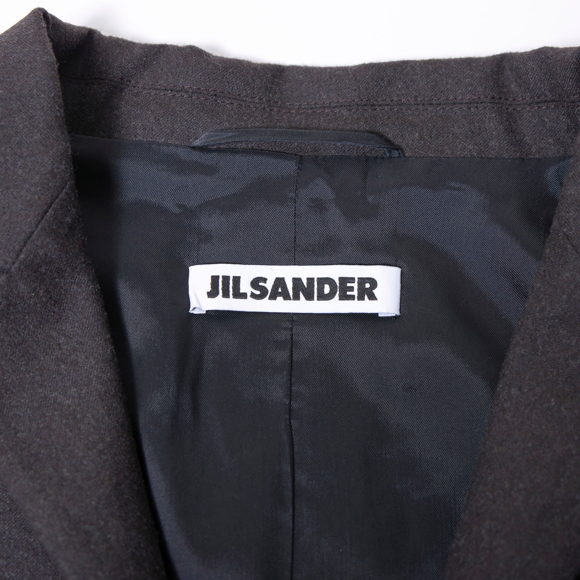 ジルサンダー JIL SANDER ウールジャケット 36 チャコール レディース 比翼仕立て ミニマルデザイン テーラードジャケット イタリア製