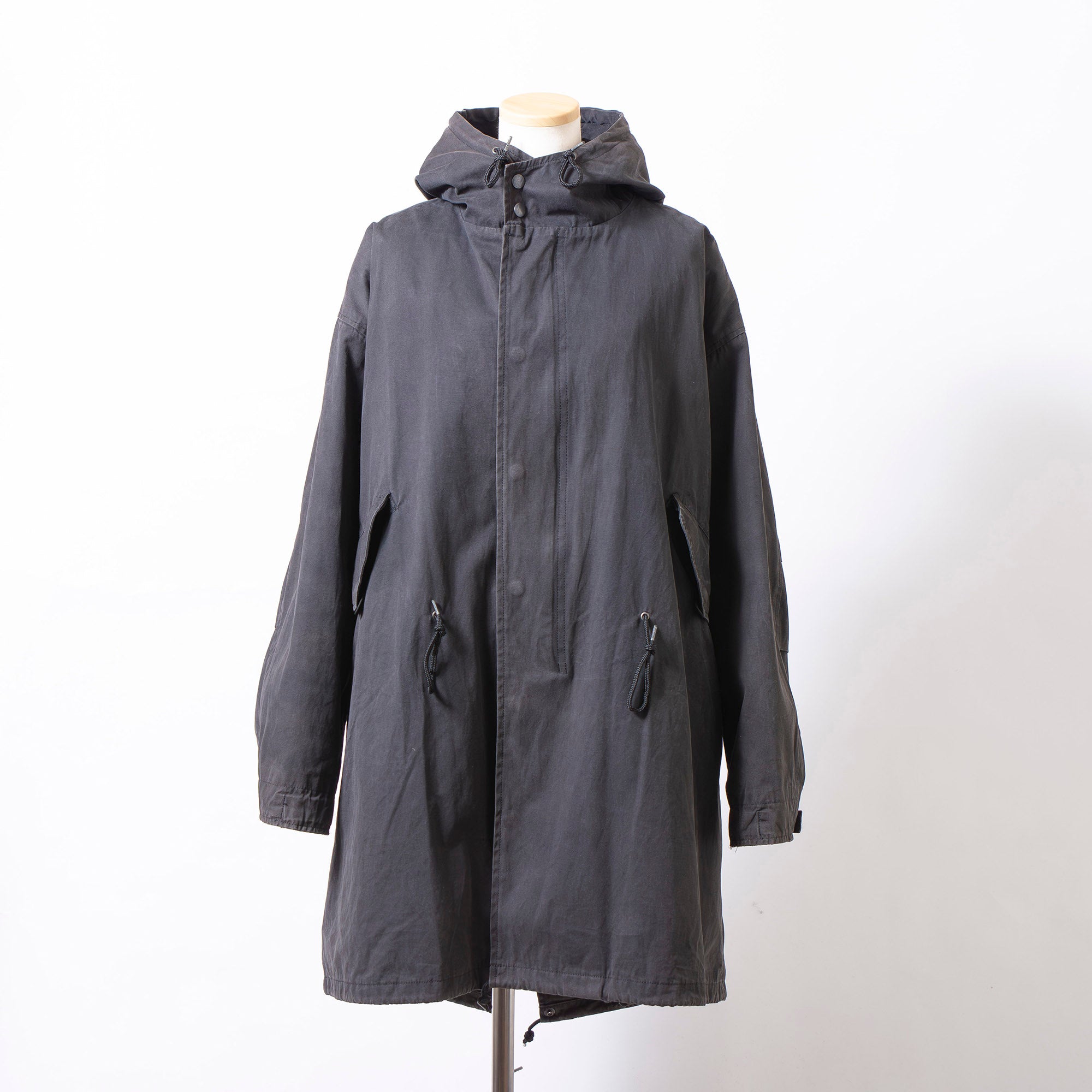Margaret Howell Mod Coat, M-51 Type, Black, Size M, with Cursive Tag, Vintage Women's Outerwear, Military Style
