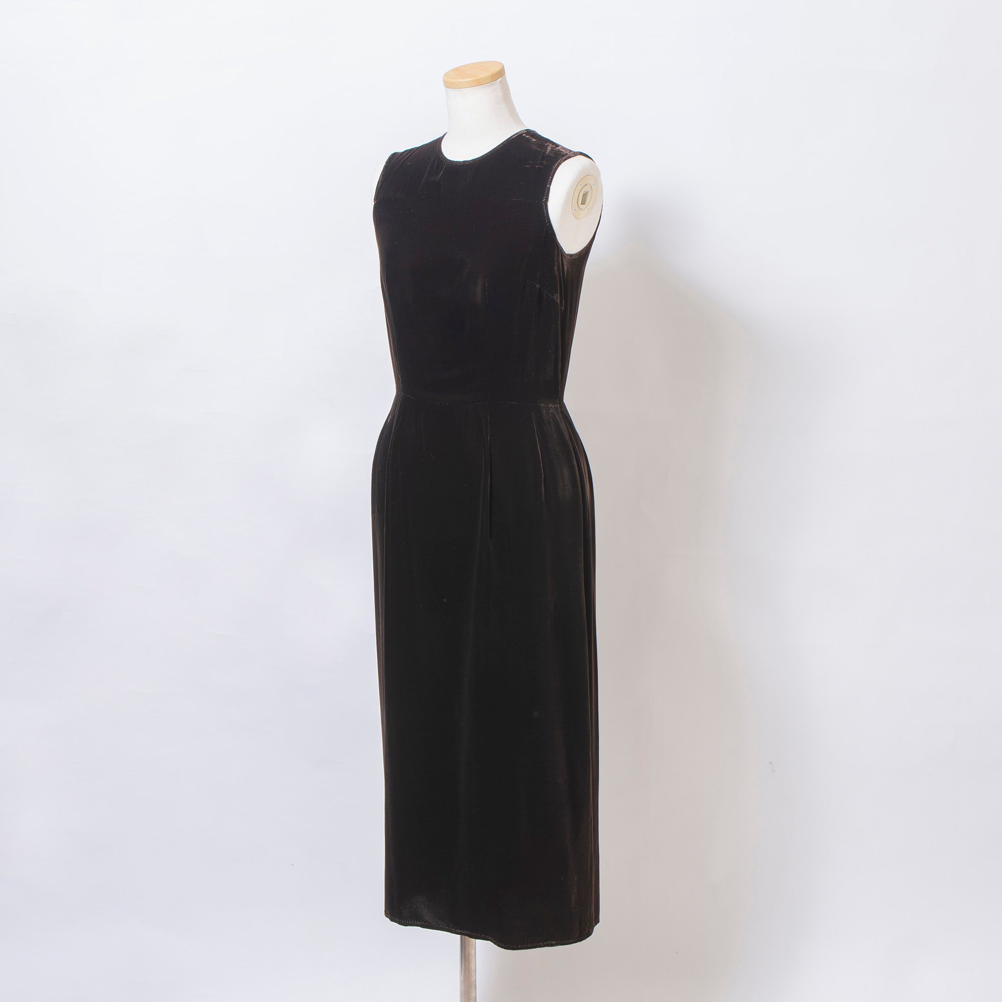 コムデギャルソン COMME des GARCONS AD1998 ベルベットワンピース ブラウン S 川久保玲 アーカイブ ロング丈 ベロア ドレス フォーマル