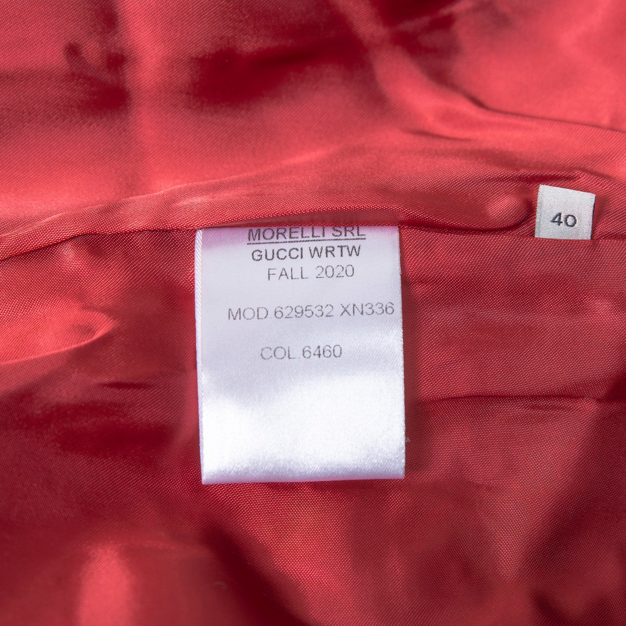 グッチ GUCCI 2020プレフォールコレクション レザー フレアパンツ レッド 本革 40 レディース ハイウエスト イタリア ボトムス トラウザー