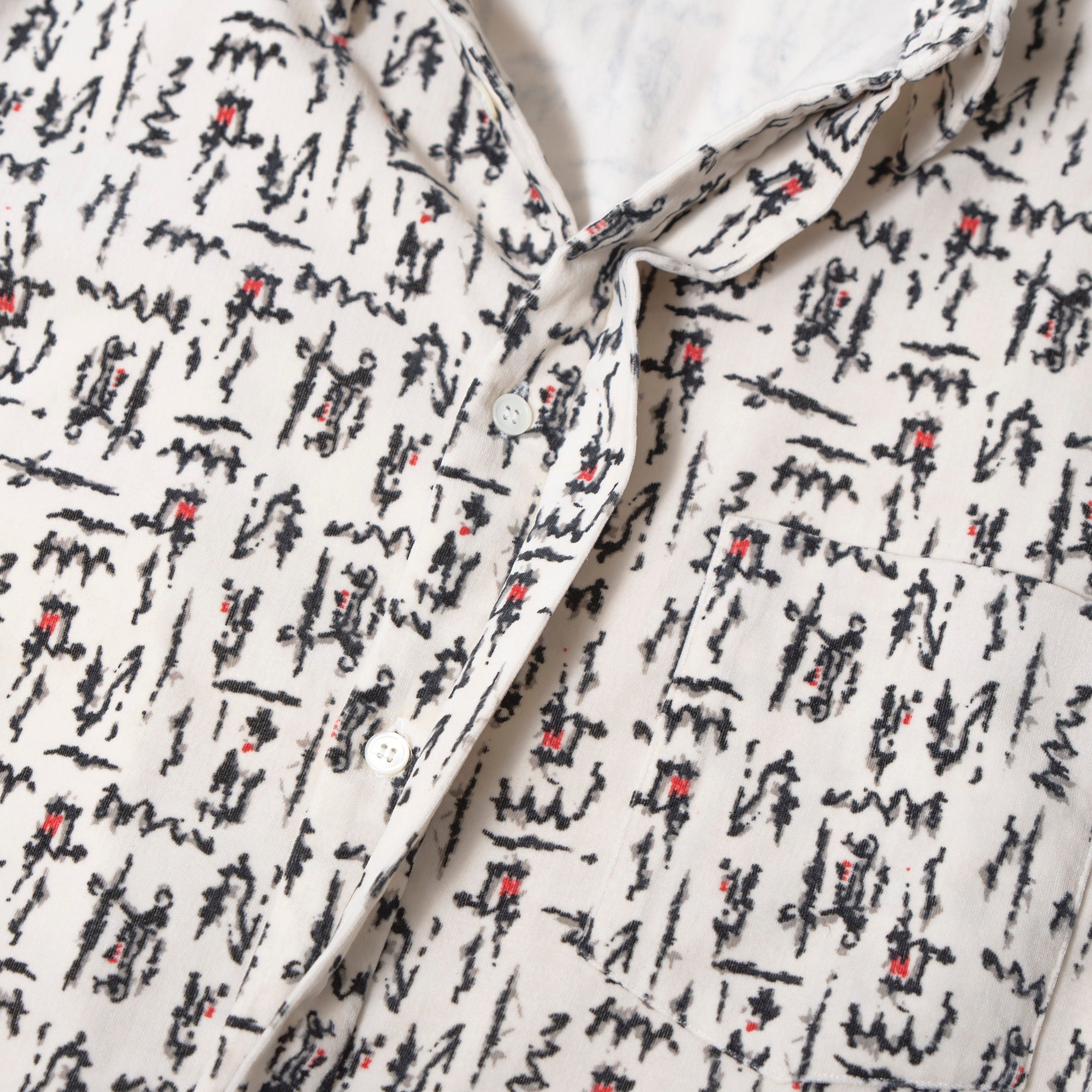 コムデギャルソン COMME des GARCONS HOMME PLUS AD2004 総柄シャツ リブ切り替え メンズ 川久保玲 再構築 アーカイブ トップス 長袖シャツ