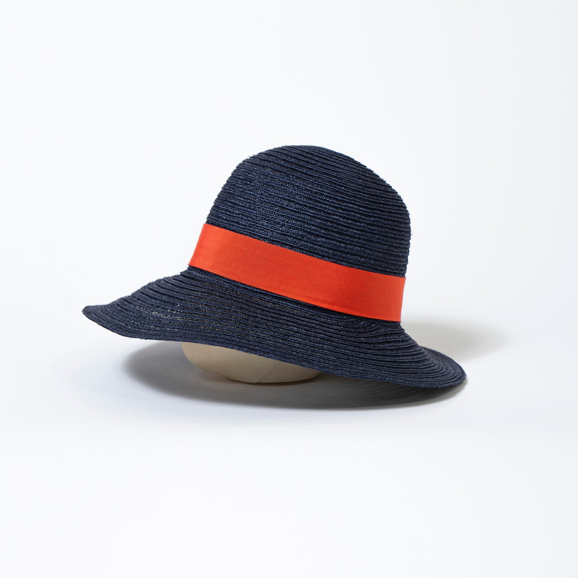 エルメス HERMES ストローハット ネイビー 58 レディース イタリア製 ◆新品未使用◆ ヘンプ コットン ビスコース 帽子 ハット 箱付き 春夏