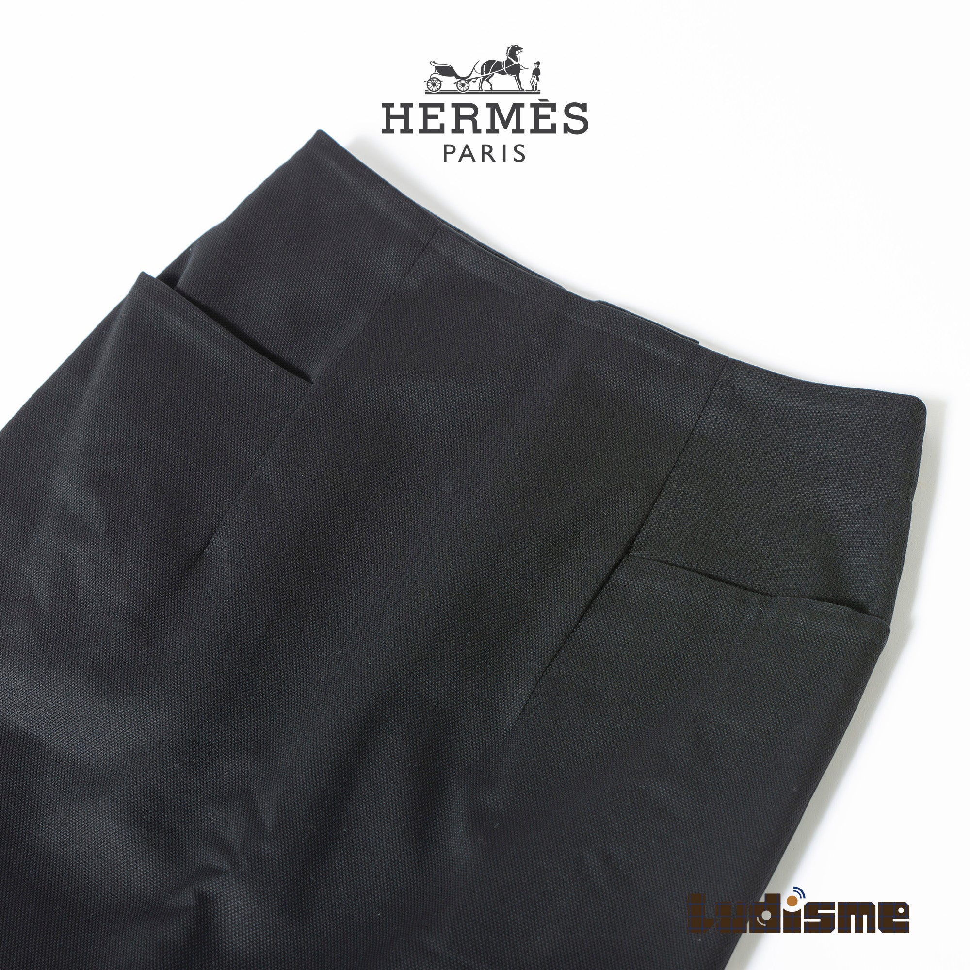 エルメス HERMES スカート ブラック 34 レディース コクーンスカート スリムスカート タイトスカート ひざ丈 イタリア製 箱付き ボトムス