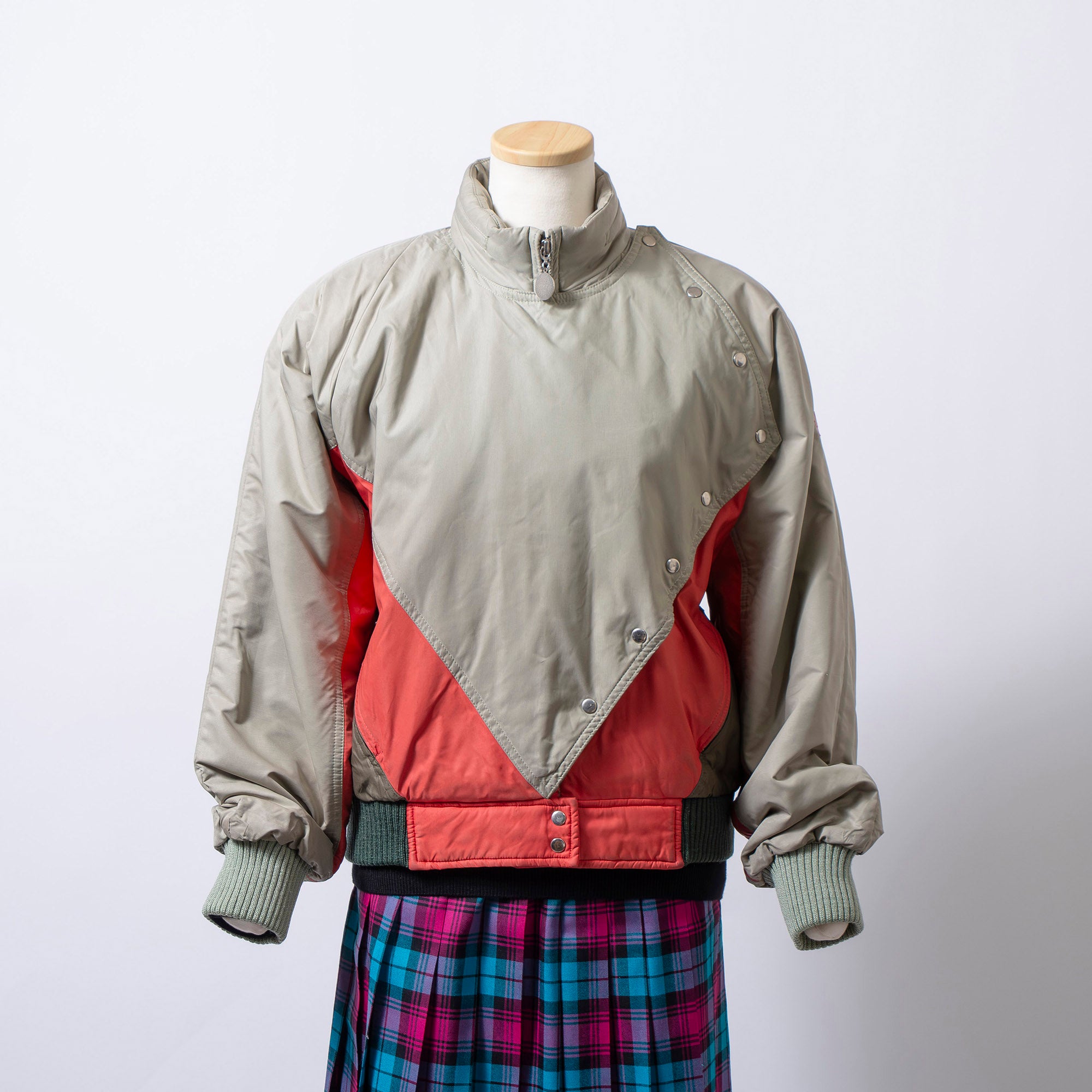 Christian Dior SPORTS Military Short Jacket, Khaki/Orange, Size M, Women's, 90s Bomber Jacket, MA1, Outerwear