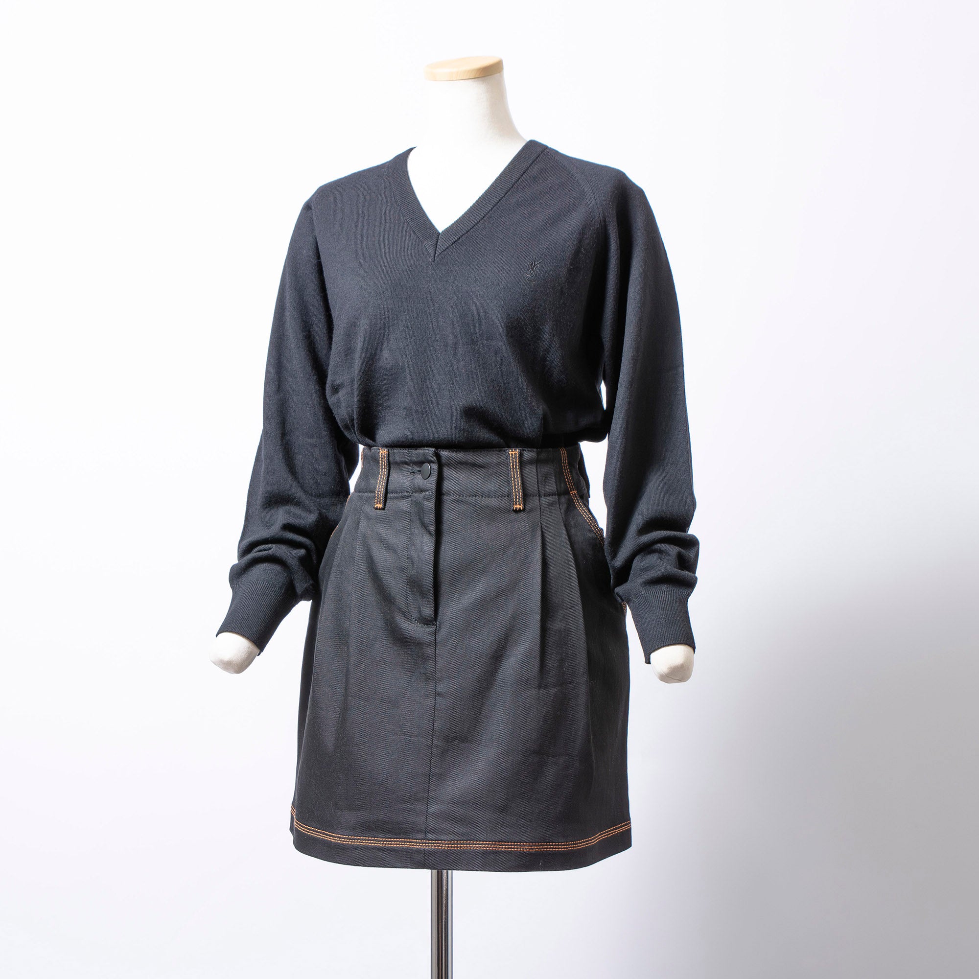 ミッソーニ MISSONI デニムスカート ブラック 38 レディース イタリア製 台形スカート ミニスカート タイトスカート ボトムス