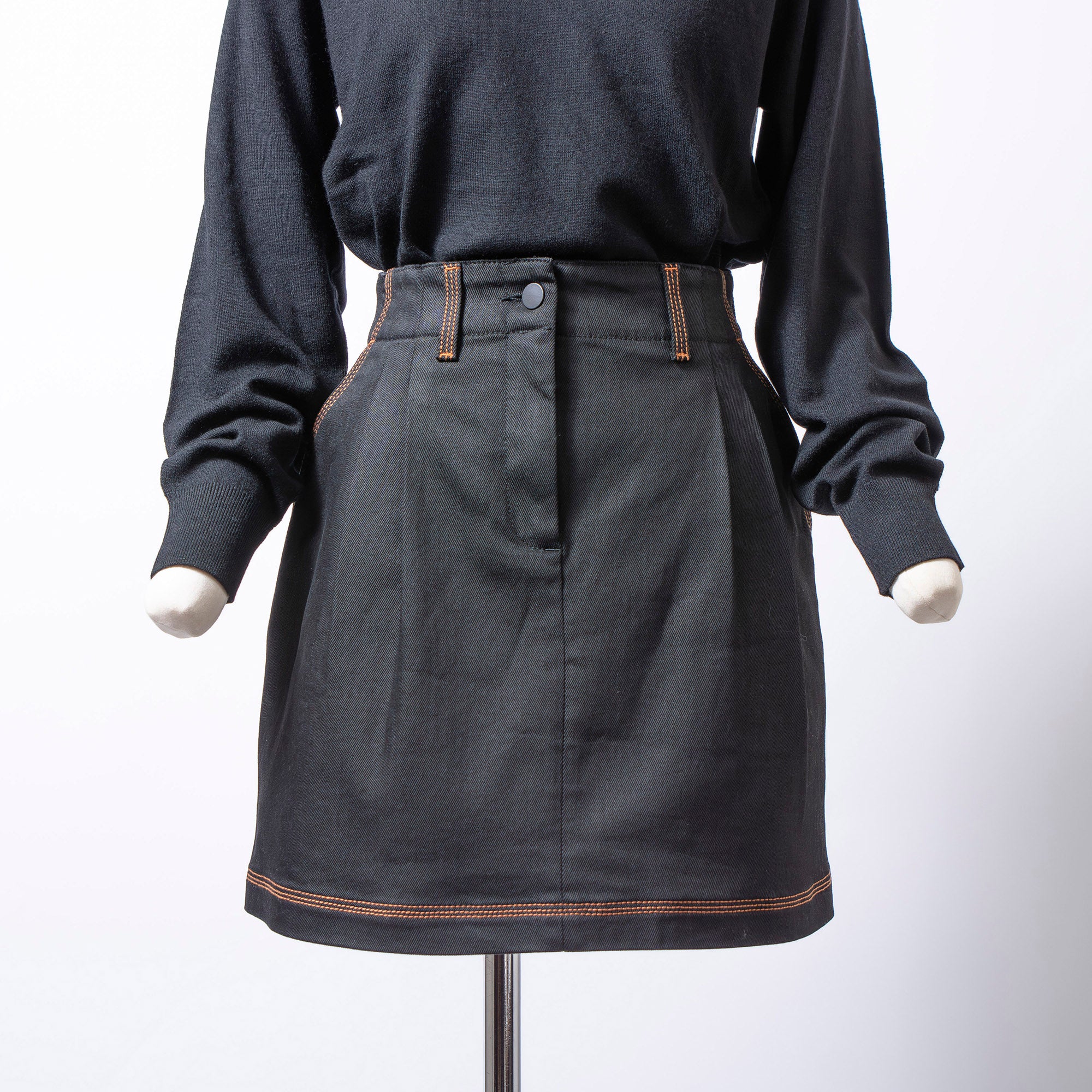 ミッソーニ MISSONI デニムスカート ブラック 38 レディース イタリア製 台形スカート ミニスカート タイトスカート ボトムス