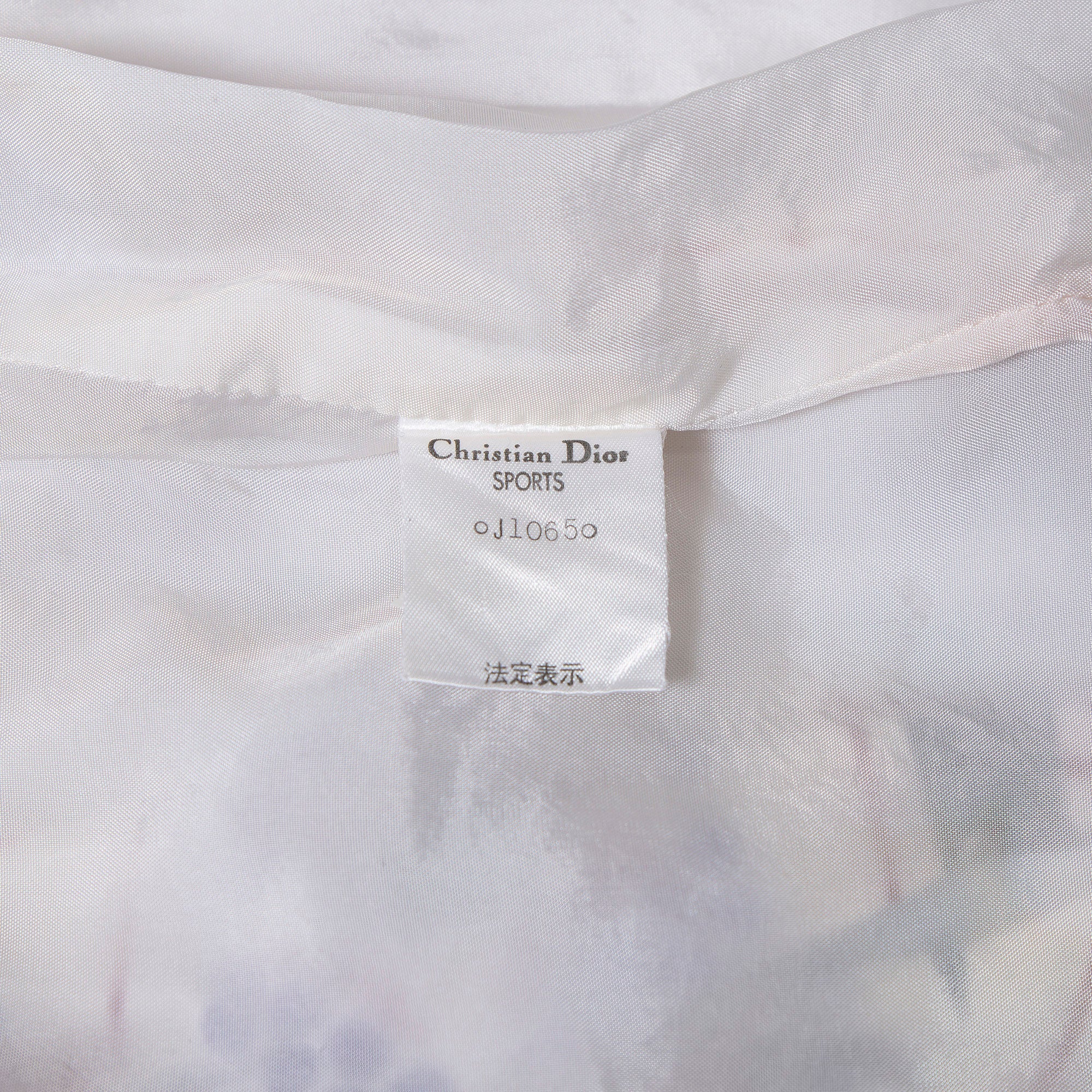 Dior Christian DIOR SPORTS padded jacket with Nordic print, size L, women's, cotton and silk, 90s, outerwear, down jacket