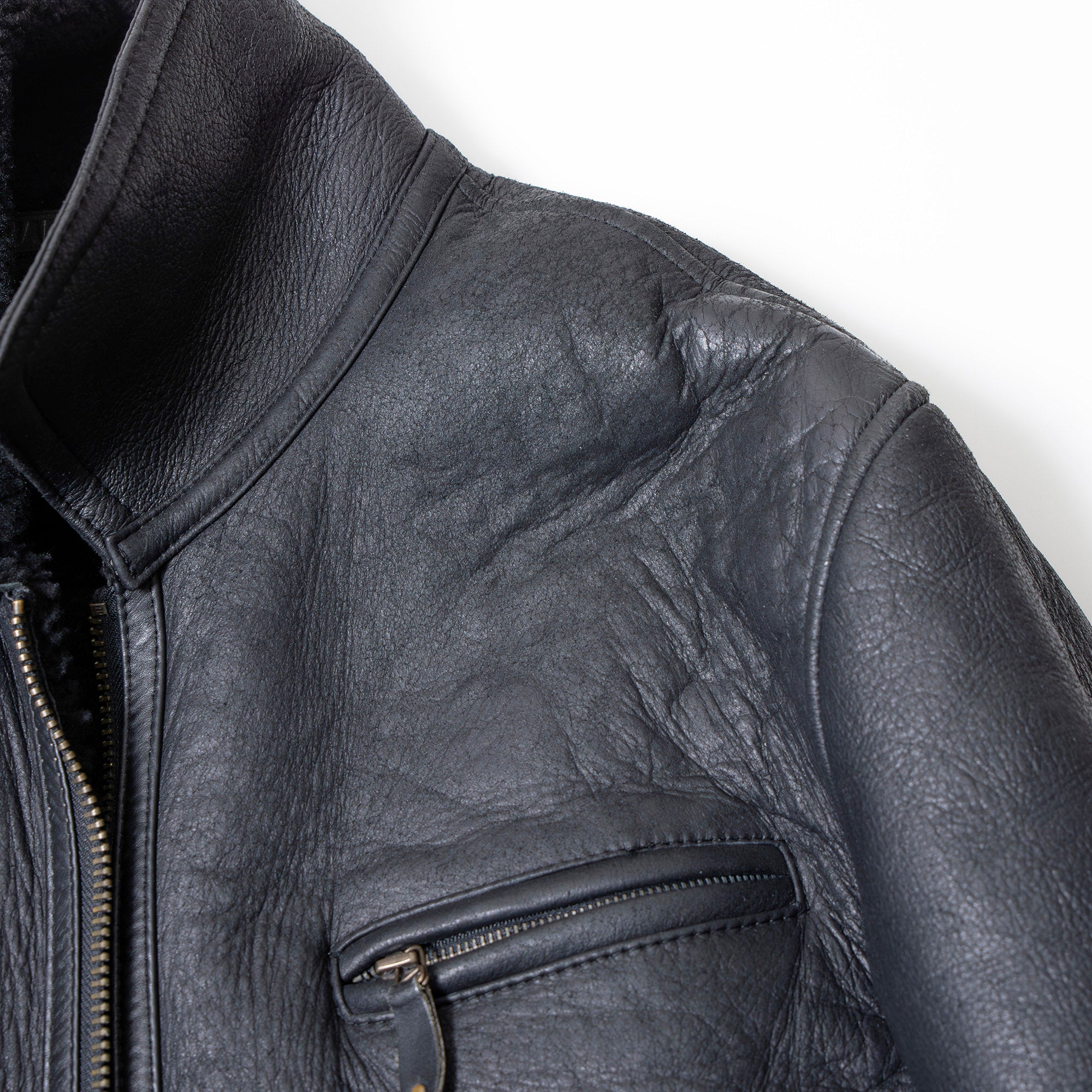 Harley-Davidson Men's Sheepskin Leather Jacket, Black, Size M, Mouton, Boa, Rider's Jacket