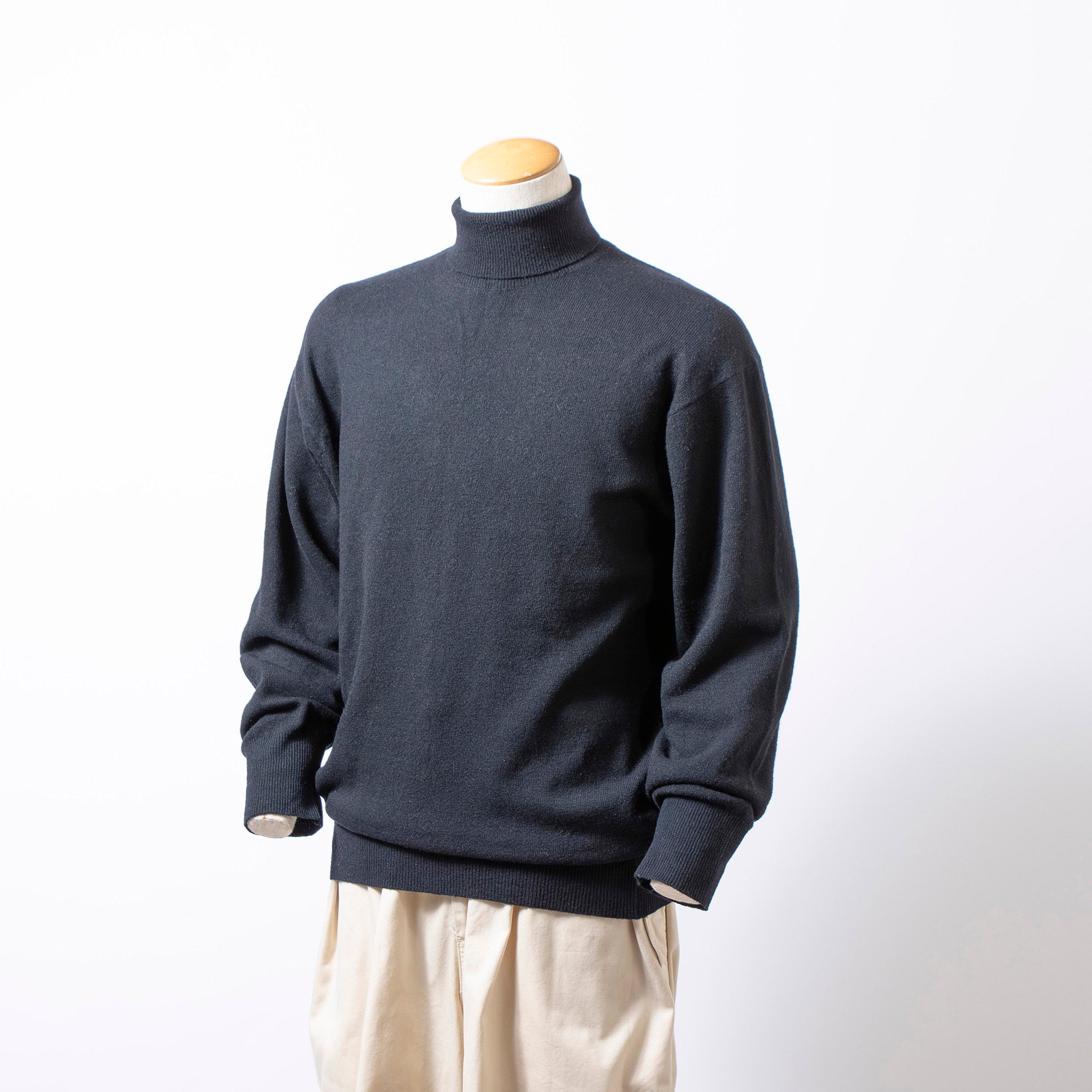 コムデギャルソン COMME des GARCONS HOMME タートルネックニット オーバーサイズ ブラック メンズ 薄手 ウール 80s 90s 川久保玲 セーター