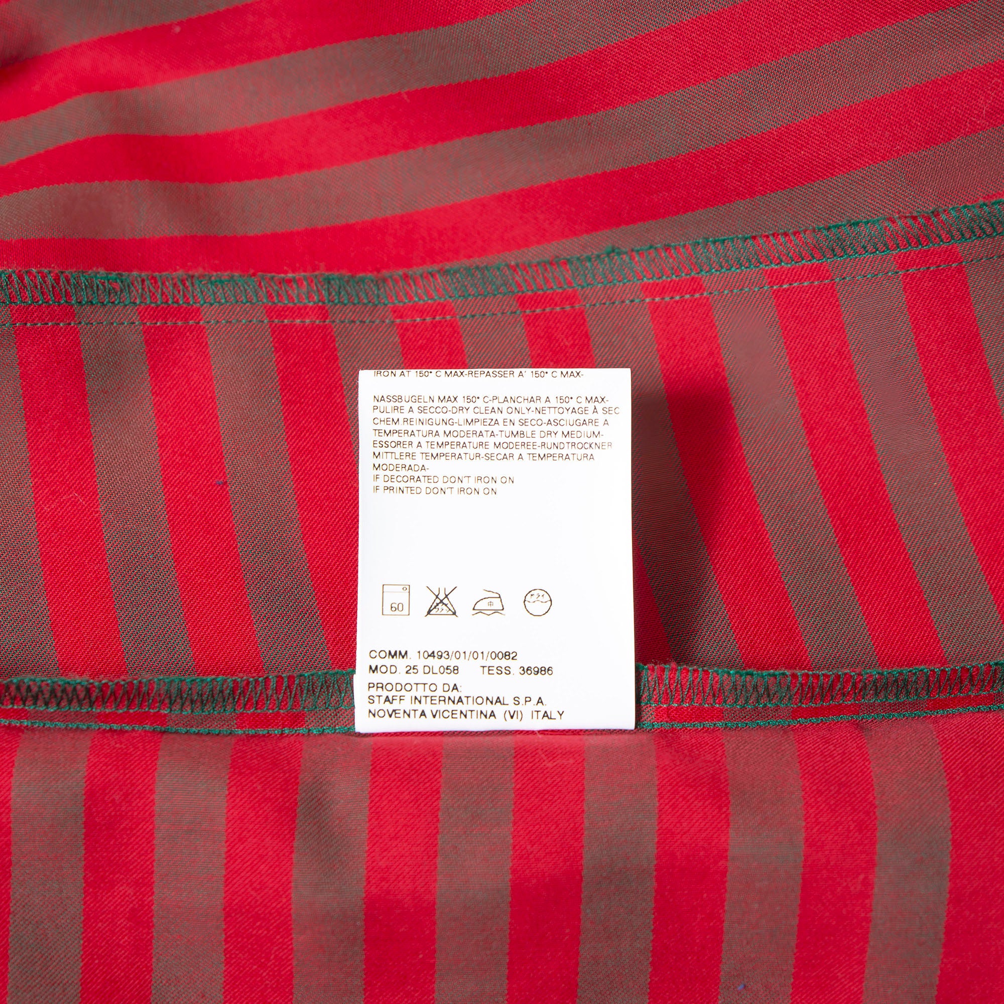 Vivienne Westwood MAN Striped Long Sleeve Shirt, Red/Green, Size 3, Made in Italy, Brand New with Tags, Tops