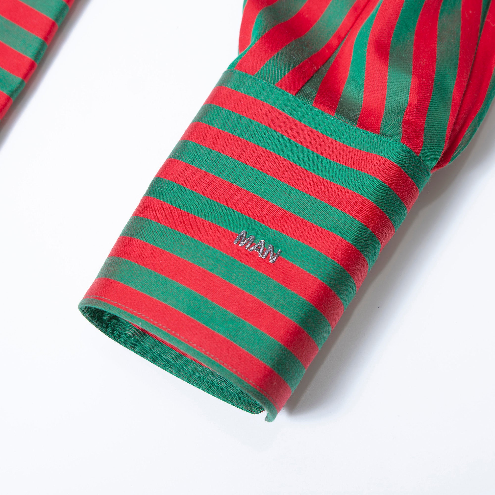 Vivienne Westwood MAN Striped Long Sleeve Shirt, Red/Green, Size 3, Made in Italy, Brand New with Tags, Tops