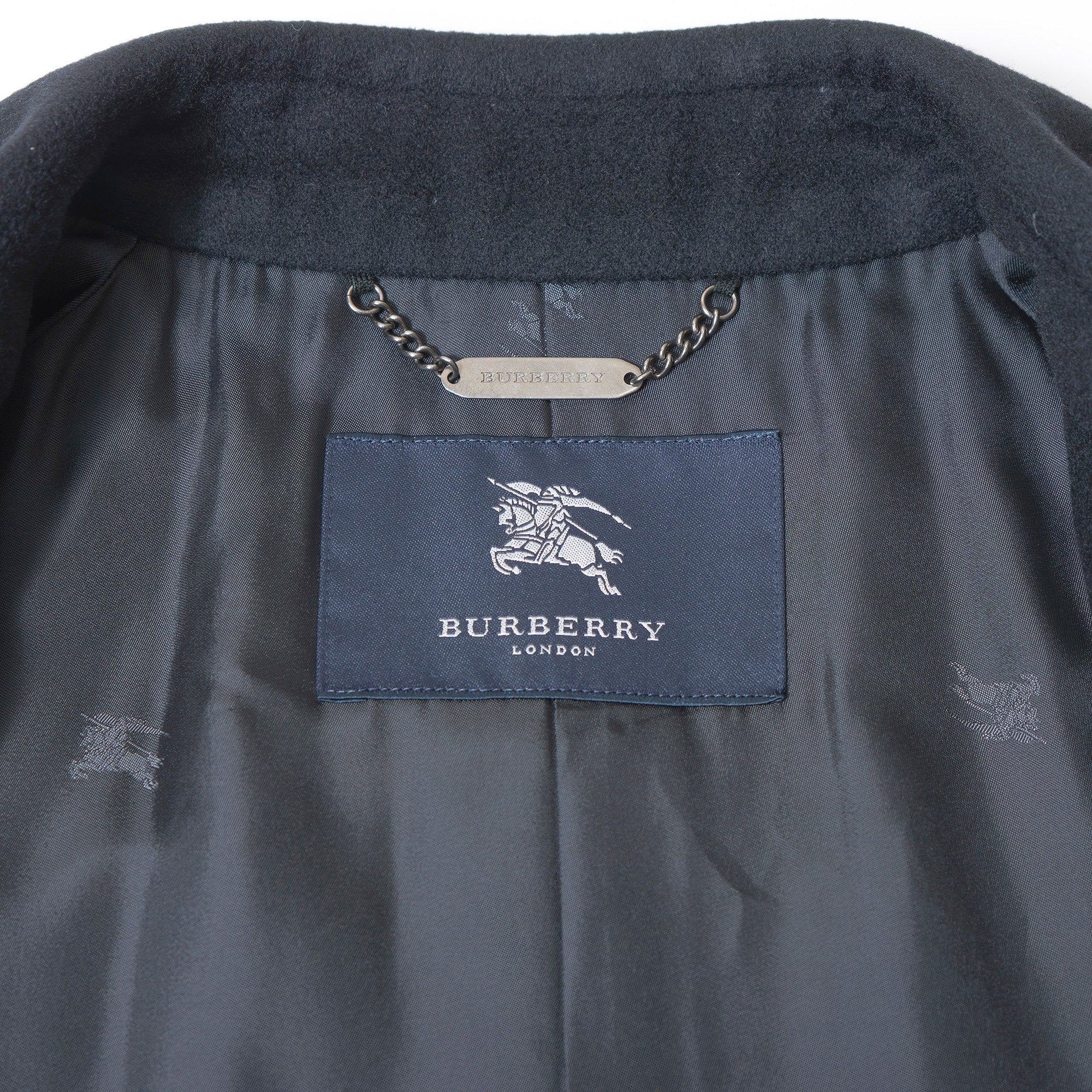 バーバリー BURBERRY London ステンカラーコート ブラック カシミヤ100％ メンズ ラグランスリーブ 比翼仕立て 日本製 ロングコート