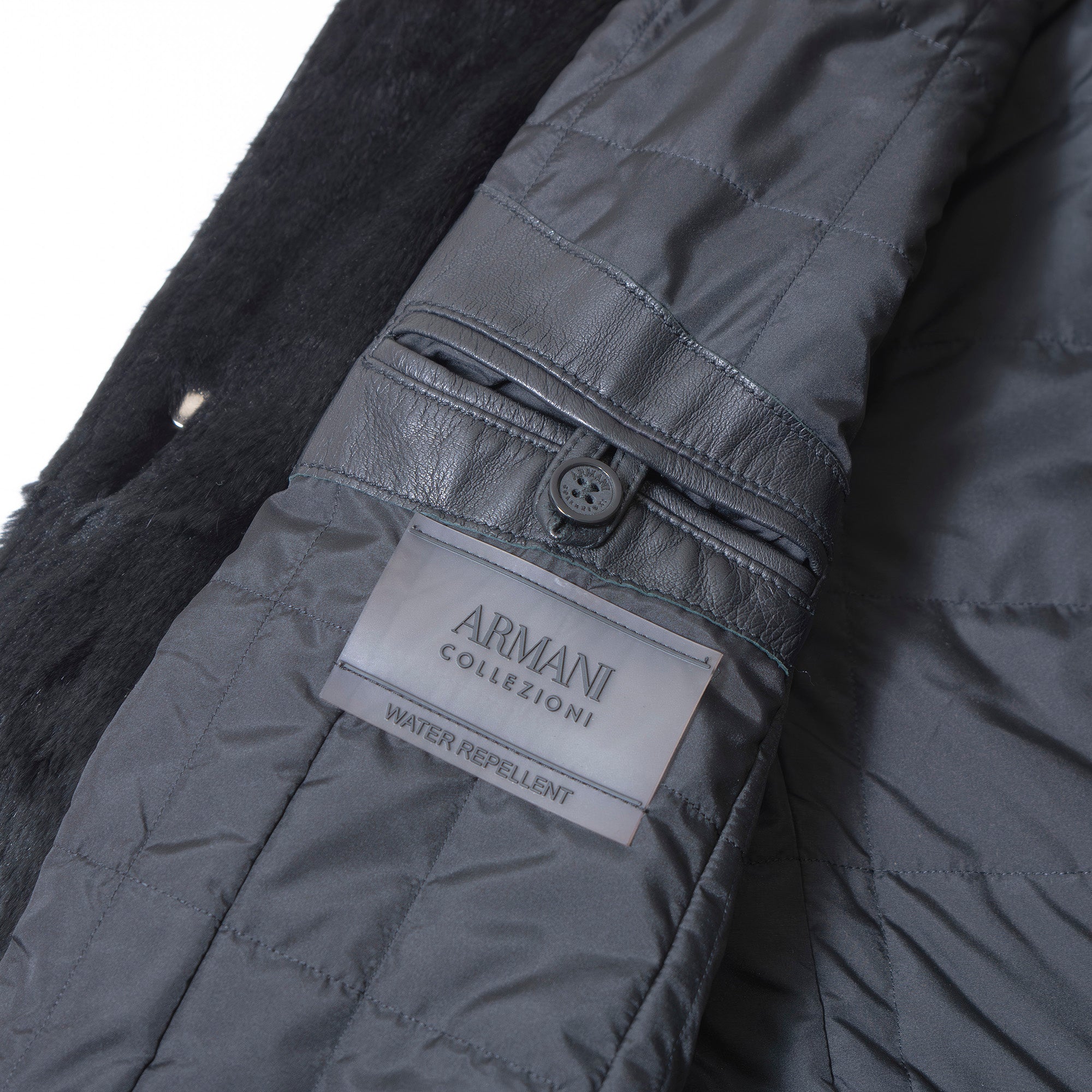 アルマーニ ARMANI COLLEZIONI ミリタリーコート ブラック 52 ハンガリー製 モーターサイクルコート ミリタリージャケット ライダース