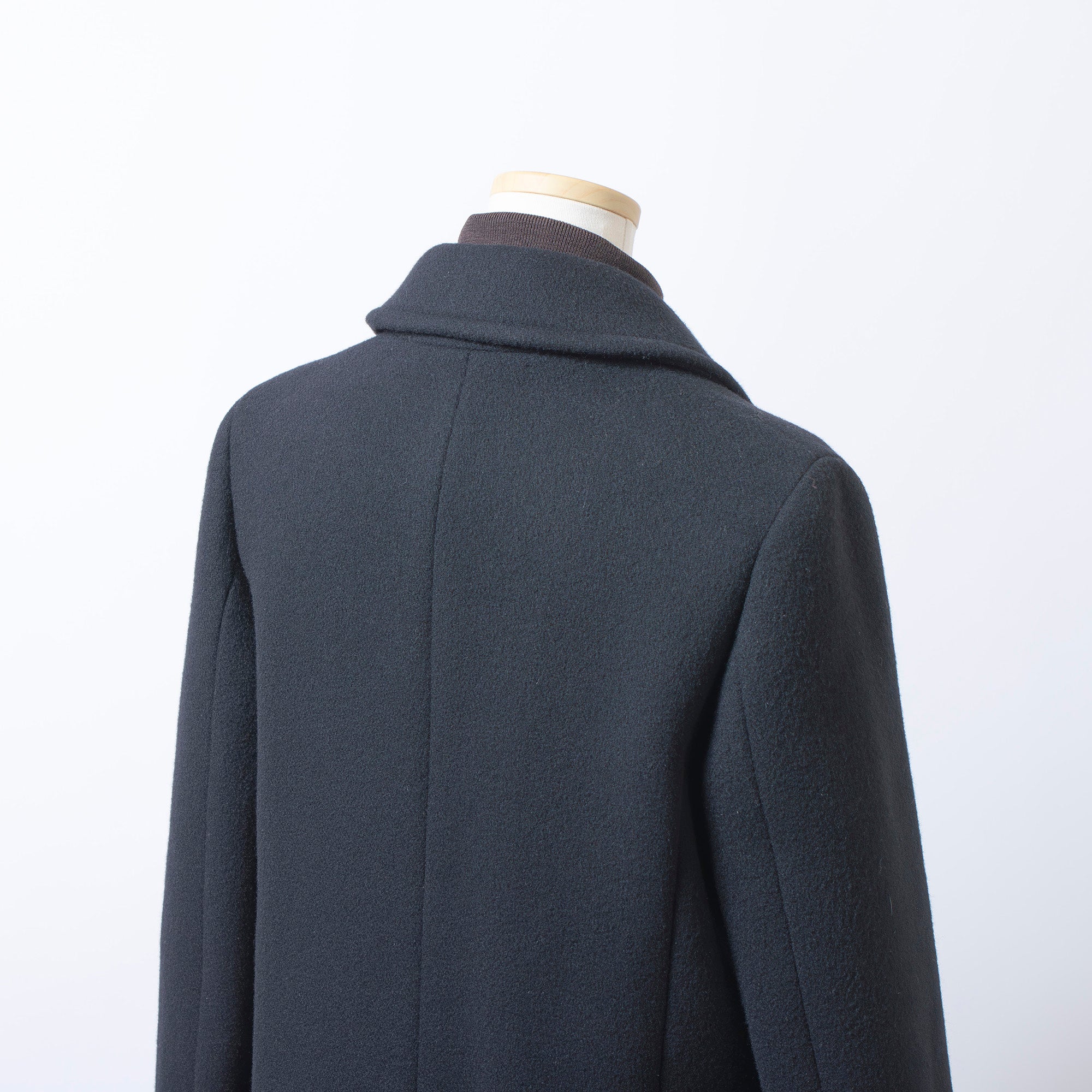 マーガレットハウエル MARGARET HOWELL ステンカラーコート ブラック 2 レディース カシミヤ混 比翼仕立て ロングコート ウールコート