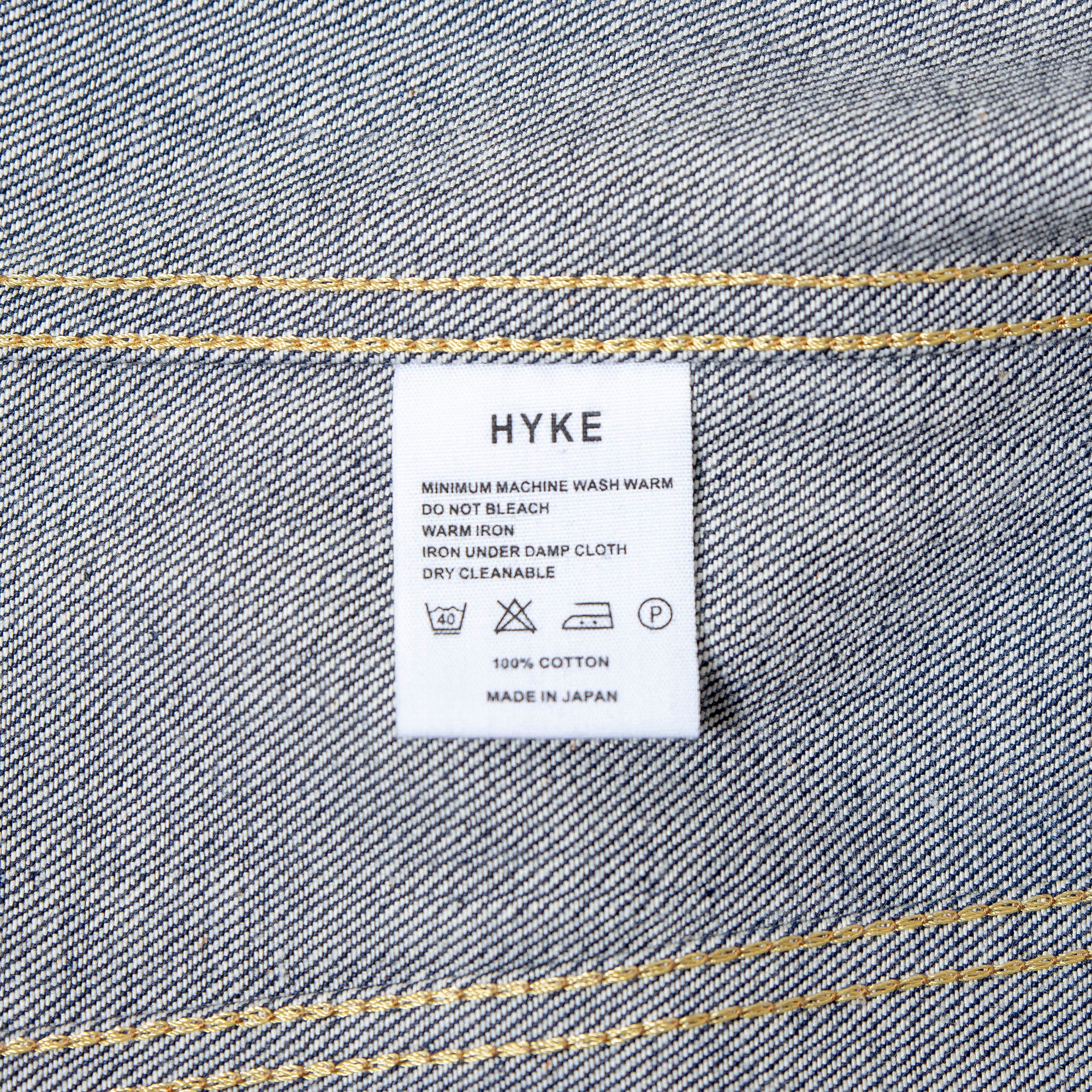 ハイク HYKE TYPE3 デニムジャケット インディゴ 1 タイトフィット レディース 日本製 アウター ジージャン Gジャン ライトアウター