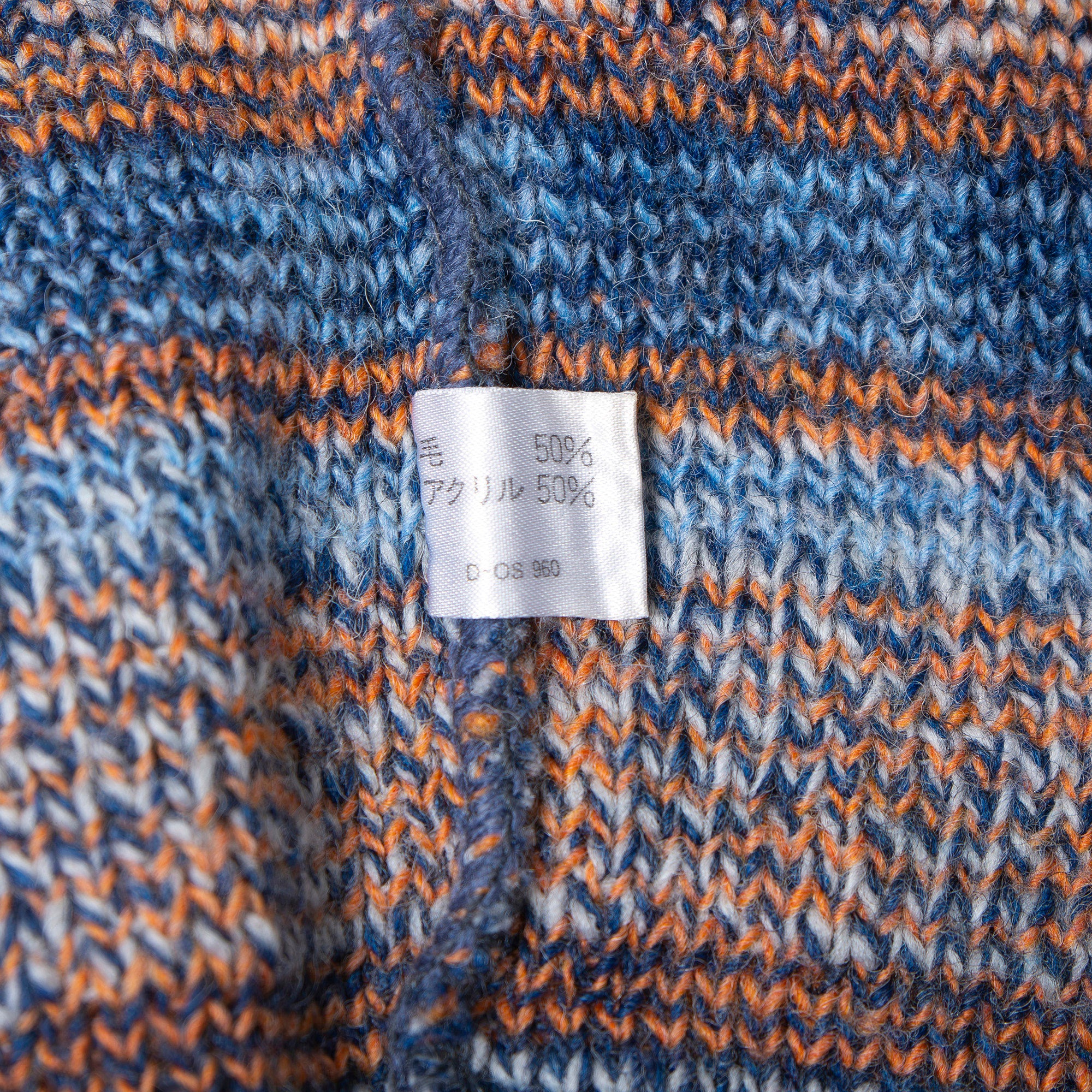 イタリア ヴィンテージ IMC プルオーバーニットセーター モックネック 総柄 マルチパターン マルチカラー メンズ レディース ユニセックス