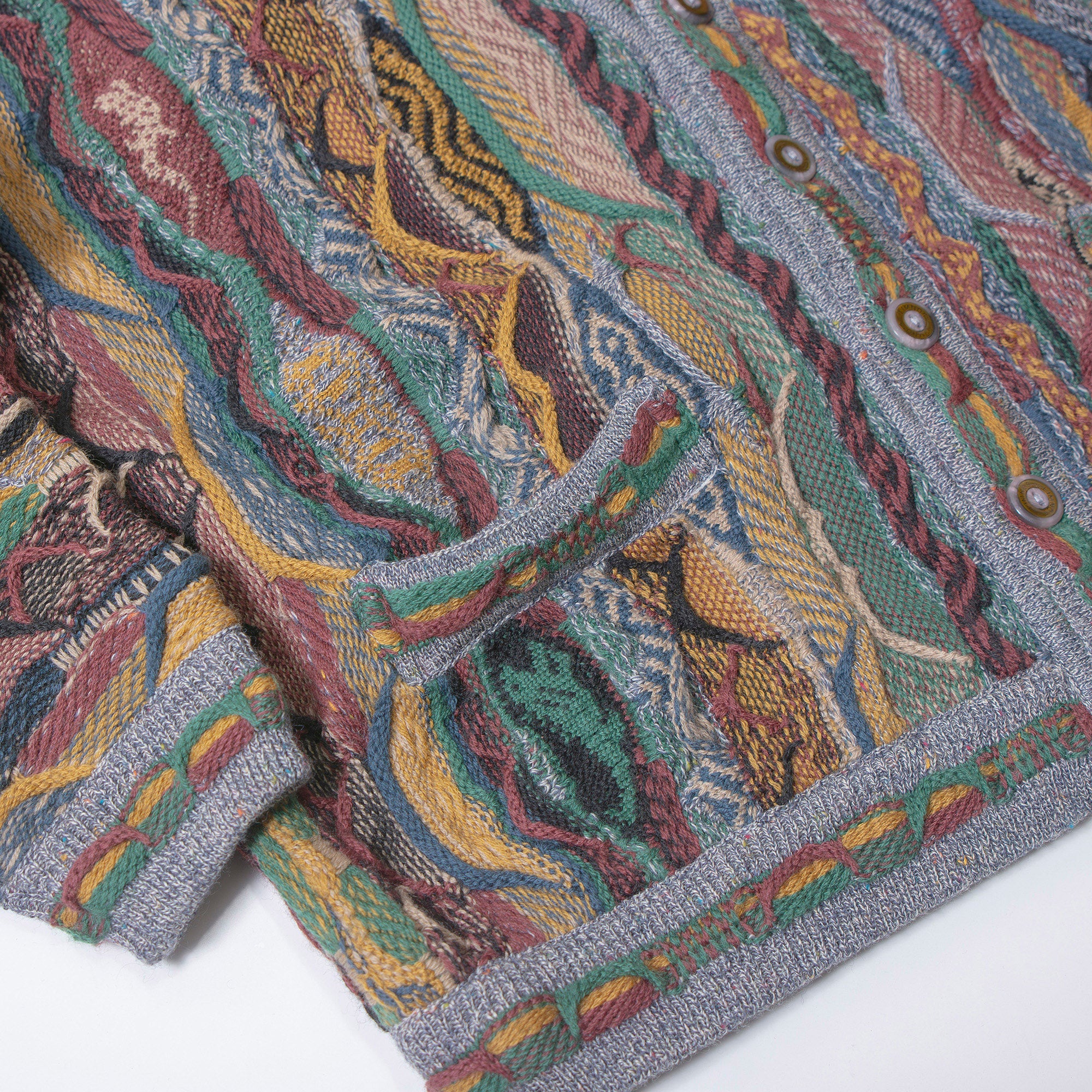 ヴィンテージ　3Dニット　デッドストック　立体デザイン　編み込み　カーディガン 楽天市場】3D ニット ビッグシルエット カーディガン 323902 メンズ