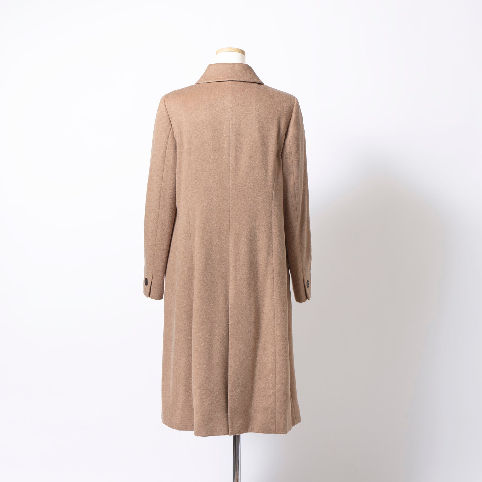 ポールスチュアート Paul Stuart バルマカーンコート カシミヤ100％ ベージュ キャメル レディース 8 ロング チェスター ステンカラー