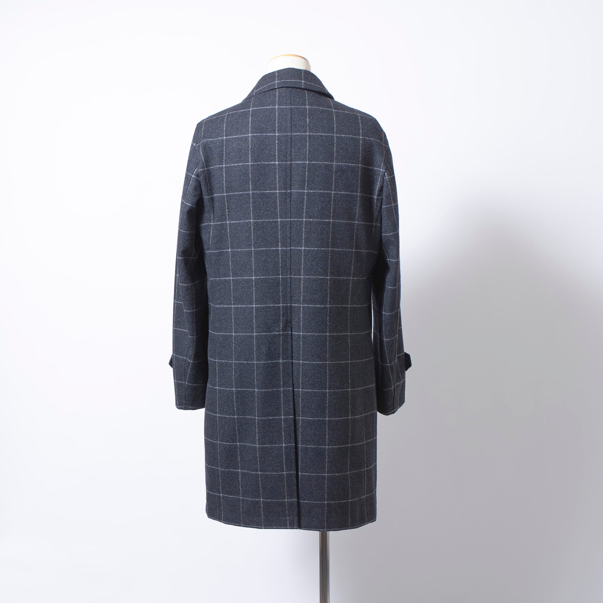 ユナイテッドアローズ ロロピアーナ Loro Piana STORM SYSTEM チェスターコート グラフチェック ライナー付 グレー メンズ L ロングコート