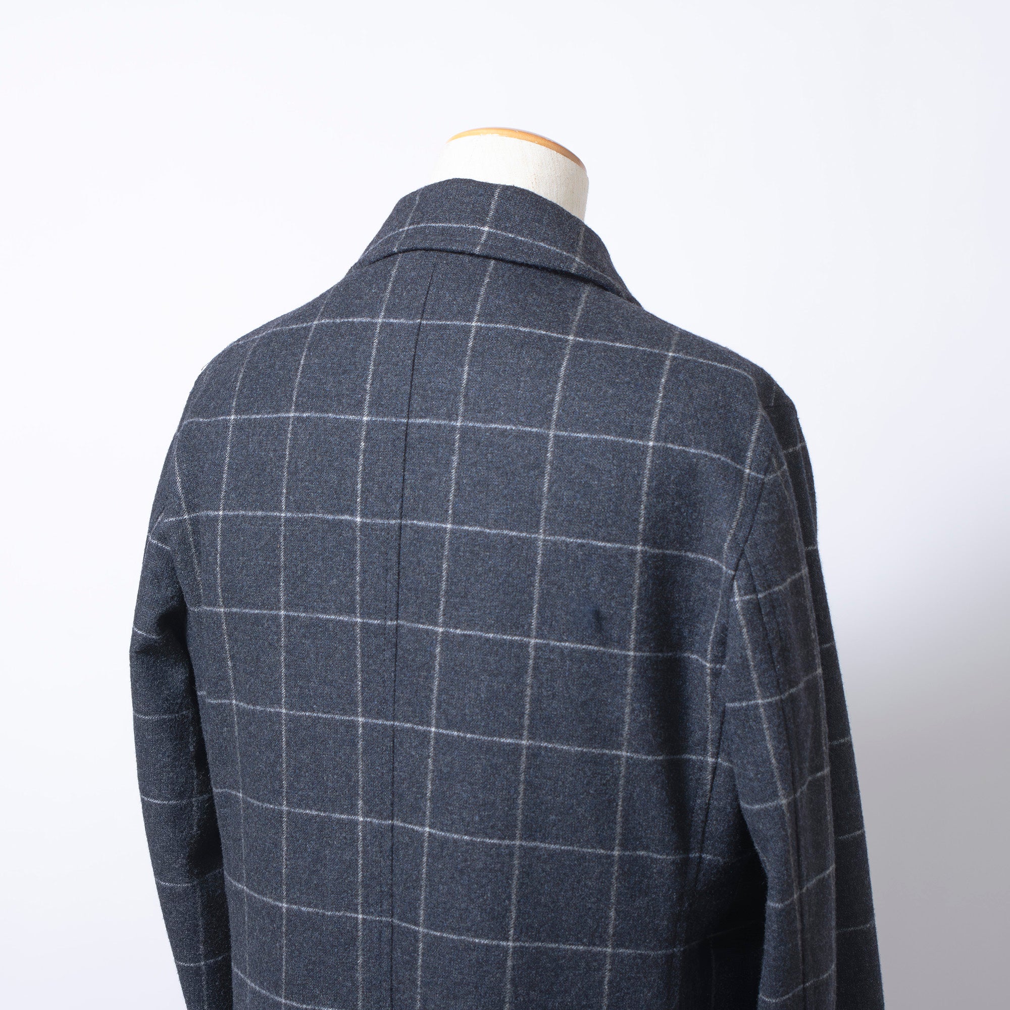 ユナイテッドアローズ ロロピアーナ Loro Piana STORM SYSTEM チェスターコート グラフチェック ライナー付 グレー メンズ L ロングコート