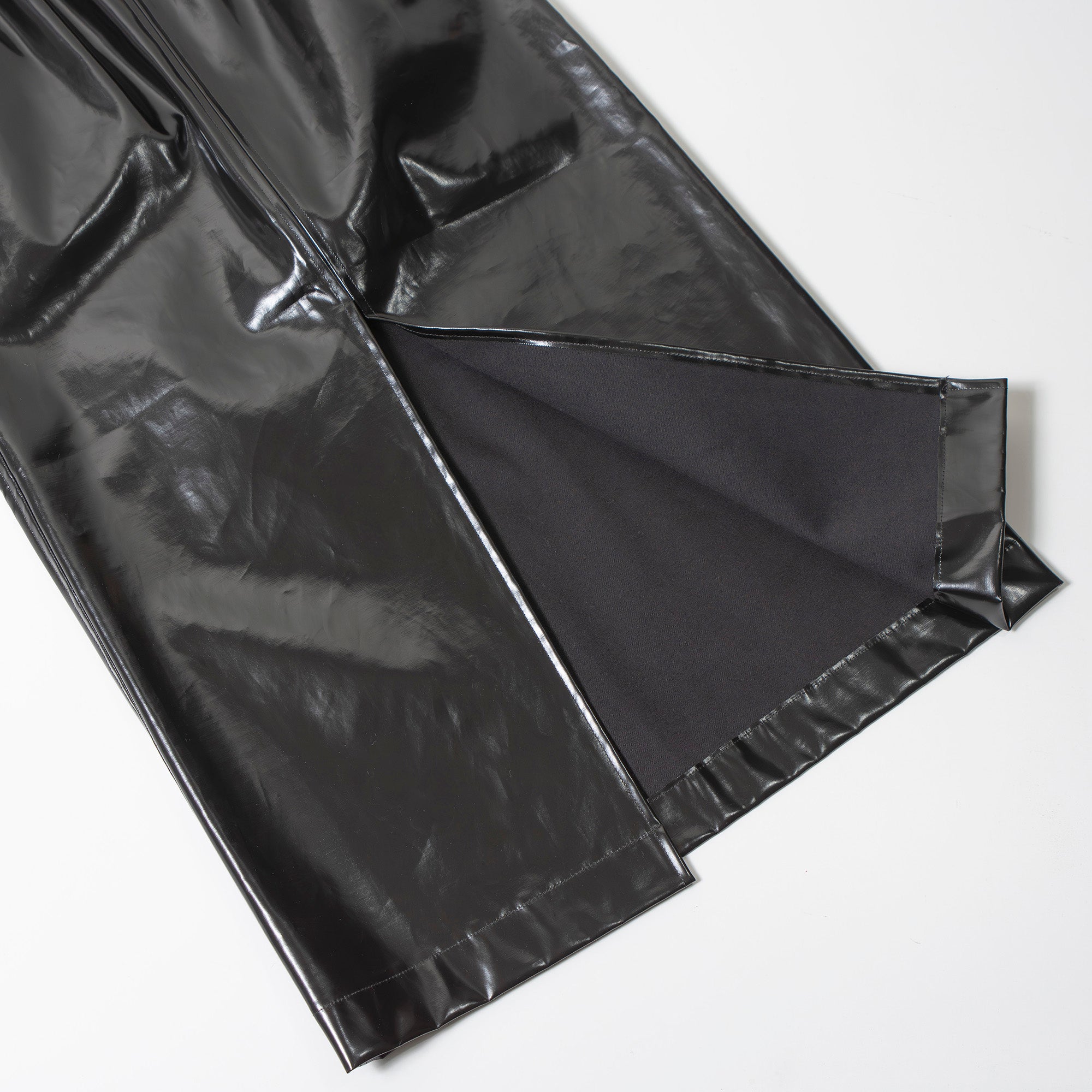 メゾンマルジェラ Maison Margiela エナメルスカート ミディ丈 フロントスリット レディース 38 イタリア製 ミディスカート レザー調