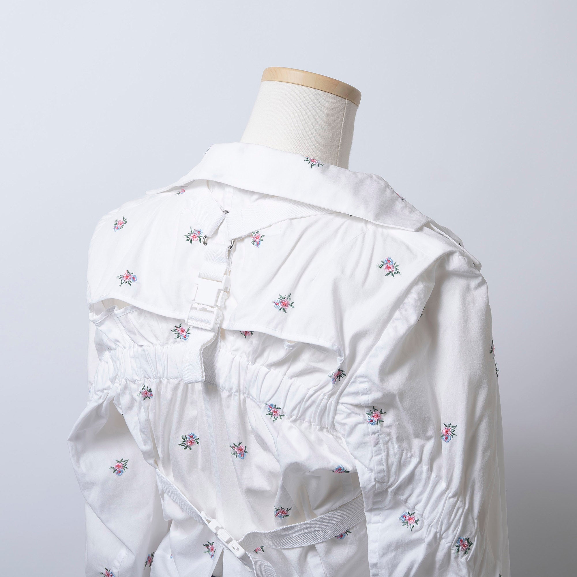 ジュンヤワタナベコムデギャルソン JUNYA WATANABE AD2002 変形パラシュートジャケット 花柄刺繍 モード アーカイブ M ショート丈 アウター