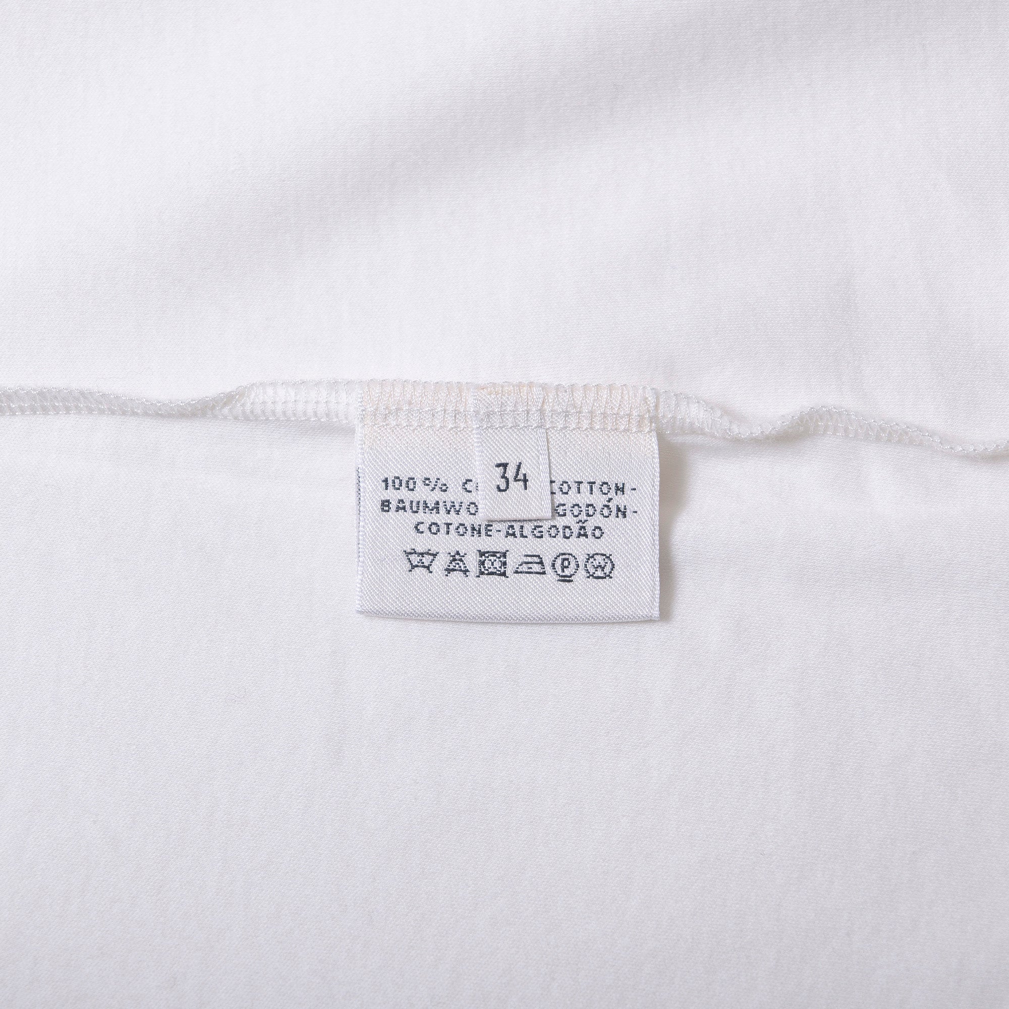 エルメス HERMES クルーネックポケットTシャツ ホワイト レディース 34 フランス製 刺繍ロゴ ポケットT 半袖Tシャツ 白 カットソー