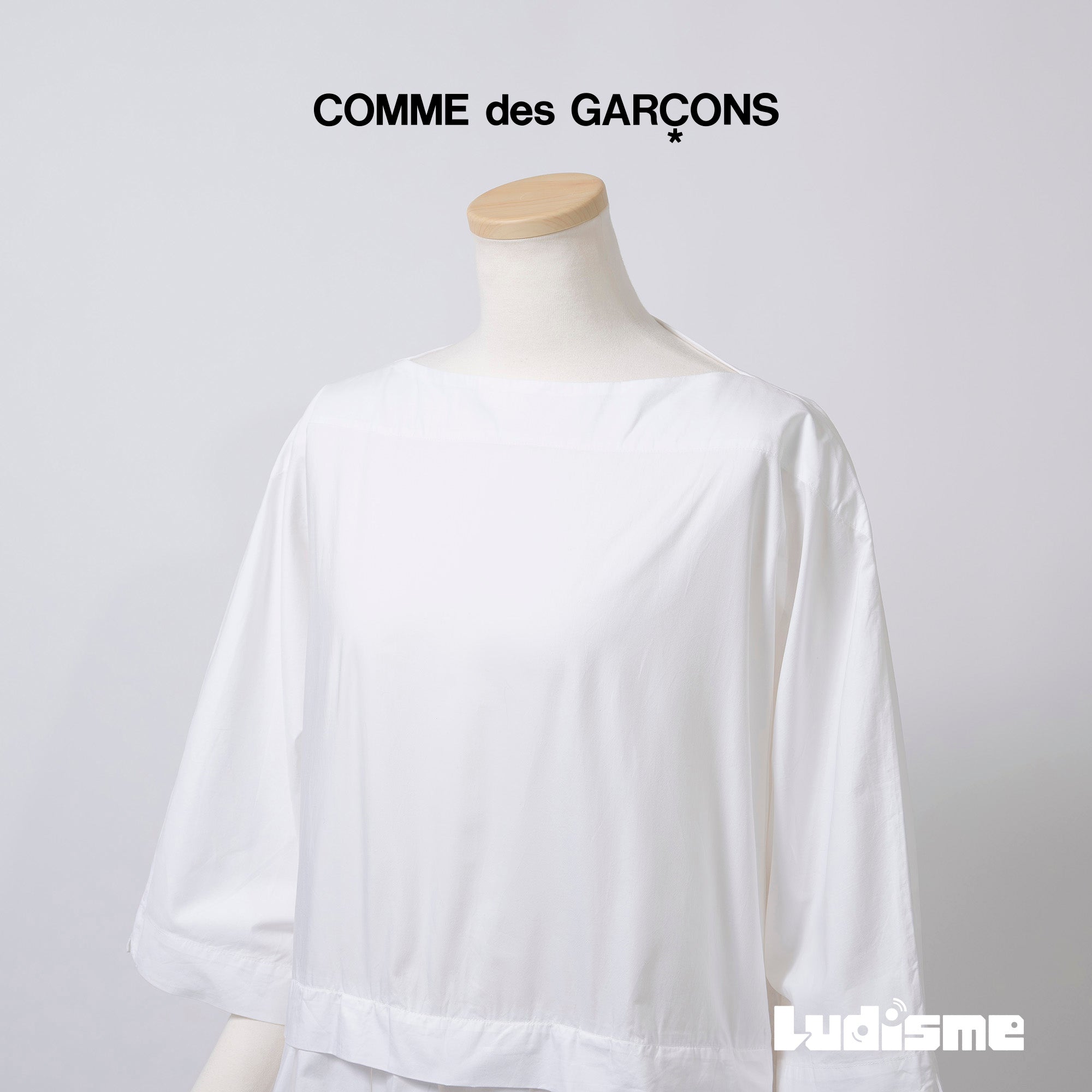 ダニエラグレジス DANIELA GREGIS コムデギャルソン COMME des GARCONS AD2019 ロングワンピース ホワイト コットン100％ イタリア製 変形
